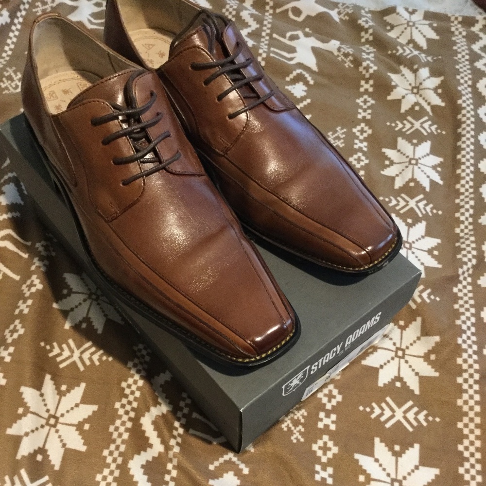 Brown Stacy Adams dress shoes (Worn Once for Wedding) - Picture 2 of 3
